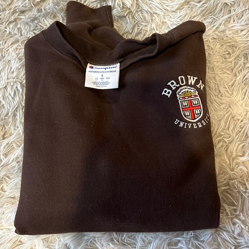 Comfy brown university crewneck